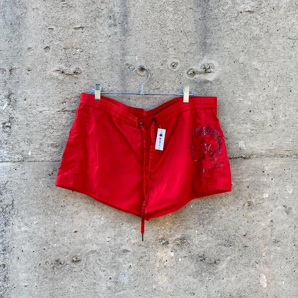 DIESEL red swim shorts